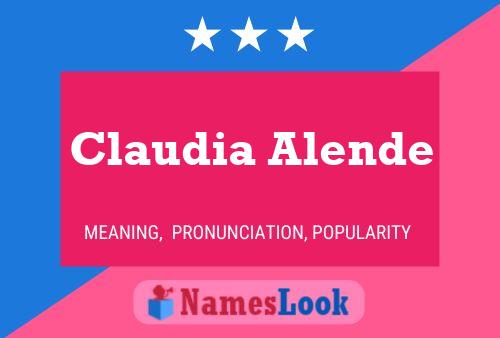 Affiche de nom Claudia Alende