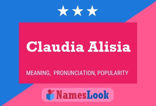 Affiche de nom Claudia Alisia