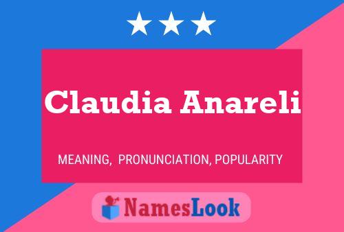 Affiche de nom Claudia Anareli