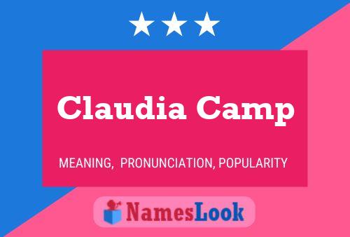 Affiche de nom Claudia Camp