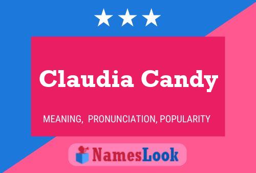 Affiche de nom Claudia Candy