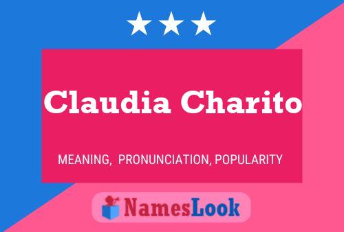 Affiche de nom Claudia Charito