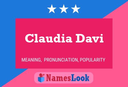 Affiche de nom Claudia Davi