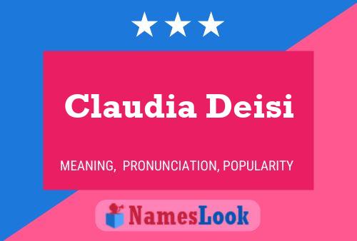 Affiche de nom Claudia Deisi