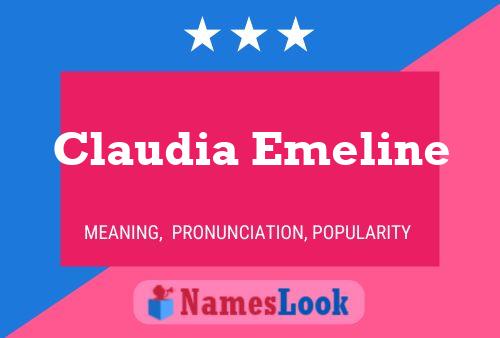 Affiche de nom Claudia Emeline