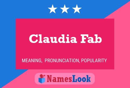 Affiche de nom Claudia Fab