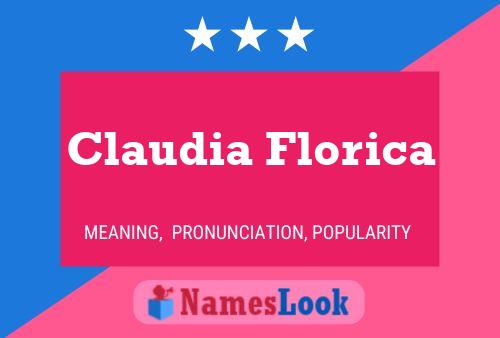 Affiche de nom Claudia Florica