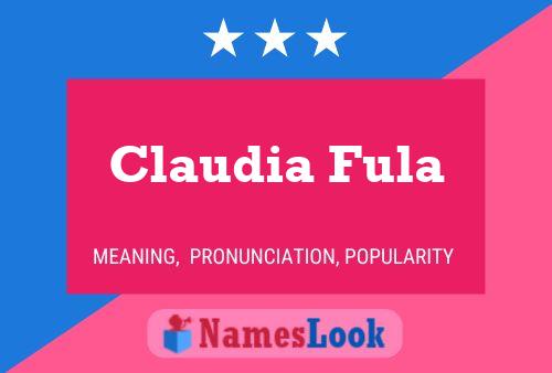 Affiche de nom Claudia Fula