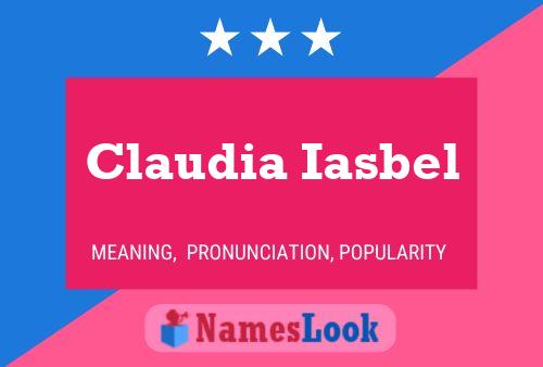 Affiche de nom Claudia Iasbel