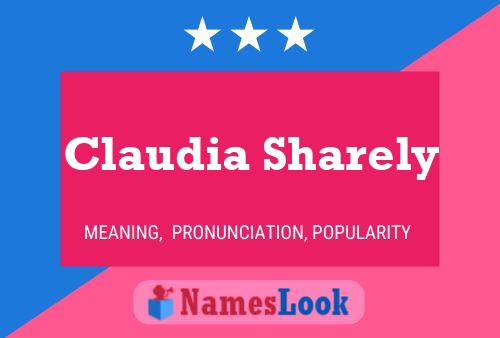 Affiche de nom Claudia Sharely