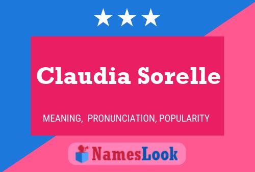 Affiche de nom Claudia Sorelle