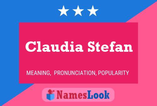 Affiche de nom Claudia Stefan