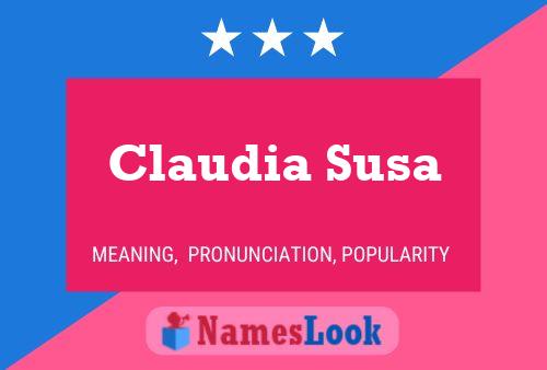 Affiche de nom Claudia Susa