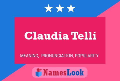 Affiche de nom Claudia Telli