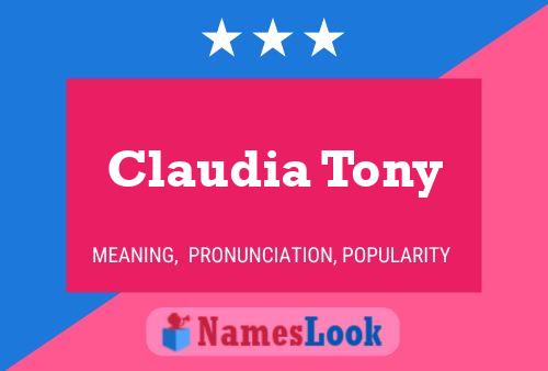 Affiche de nom Claudia Tony