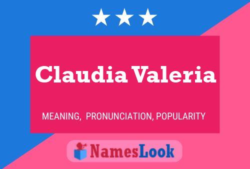 Affiche de nom Claudia Valeria