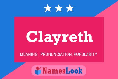 Affiche de nom Clayreth