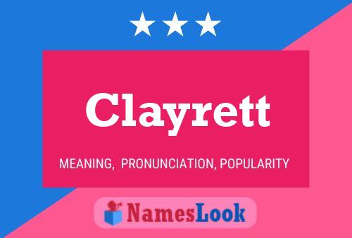 Affiche de nom Clayrett