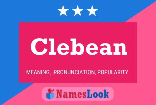 Affiche de nom Clebean