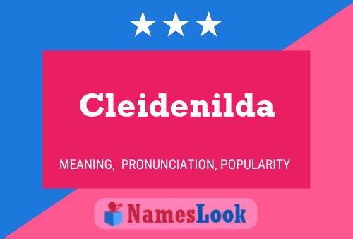 Affiche de nom Cleidenilda