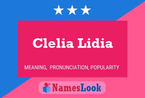 Affiche de nom Clelia Lidia