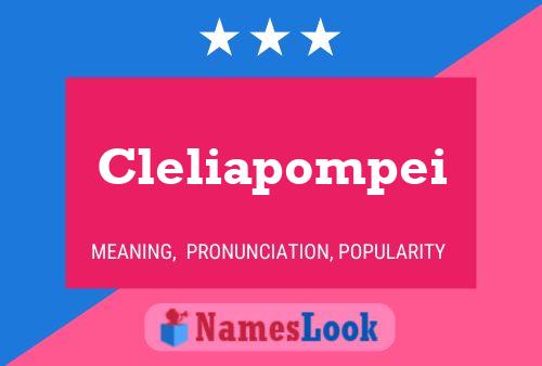 Affiche de nom Cleliapompei