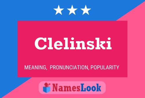 Affiche de nom Clelinski