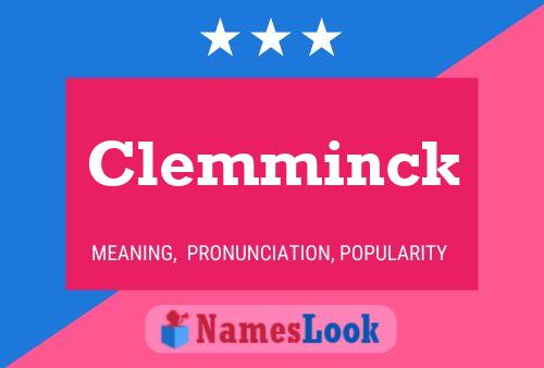 Affiche de nom Clemminck