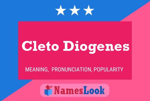 Affiche de nom Cleto Diogenes