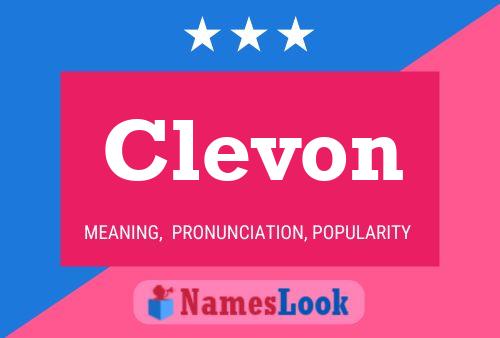 Affiche de nom Clevon