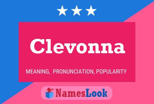 Affiche de nom Clevonna