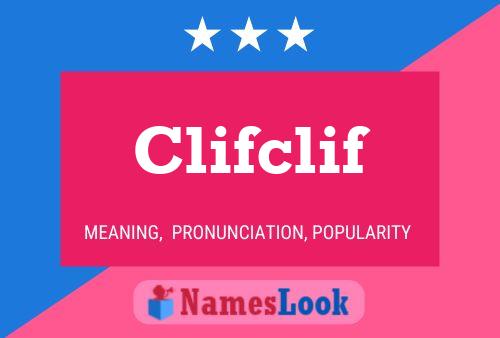 Affiche de nom Clifclif