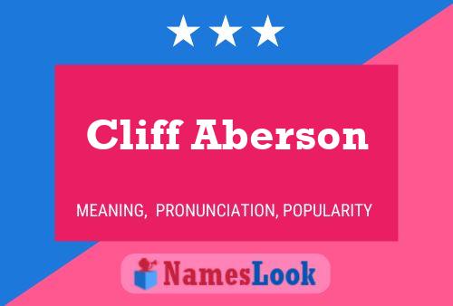 Affiche de nom Cliff Aberson