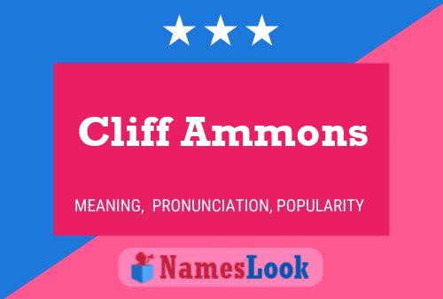 Affiche de nom Cliff Ammons