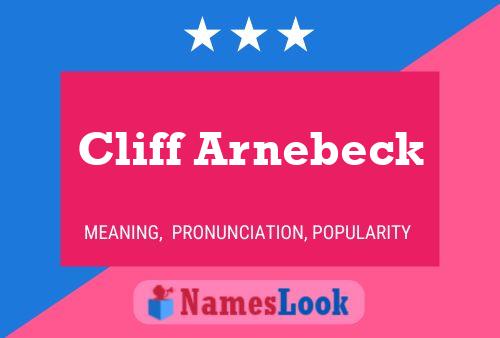 Affiche de nom Cliff Arnebeck