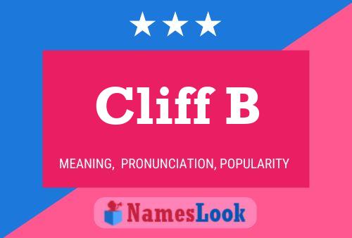 Affiche de nom Cliff B