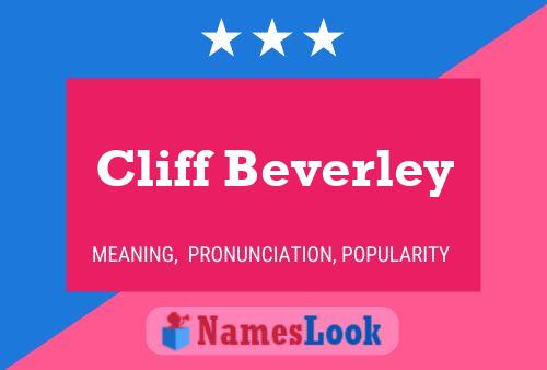 Affiche de nom Cliff Beverley