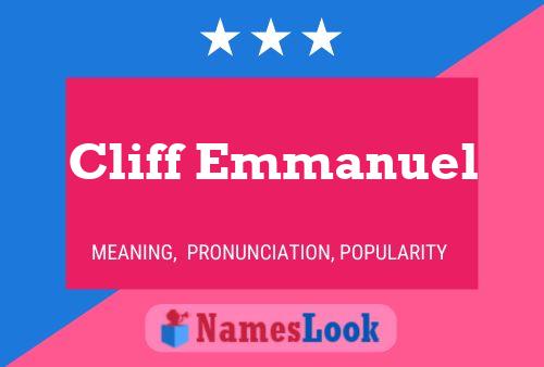 Affiche de nom Cliff Emmanuel