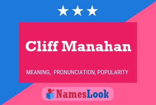 Affiche de nom Cliff Manahan