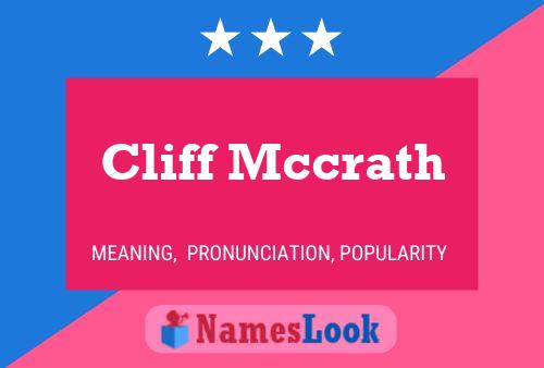 Affiche de nom Cliff Mccrath