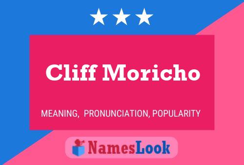 Affiche de nom Cliff Moricho