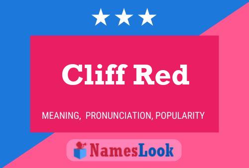 Affiche de nom Cliff Red