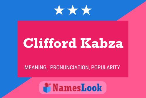 Affiche de nom Clifford Kabza