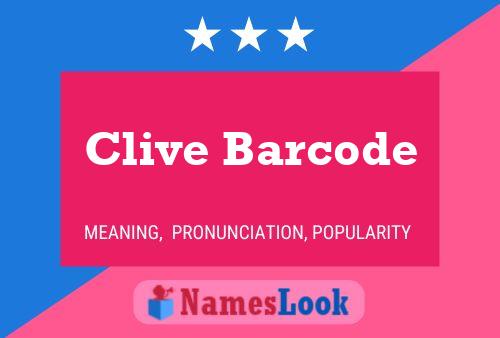 Affiche de nom Clive Barcode