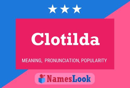 Affiche de nom Clotilda