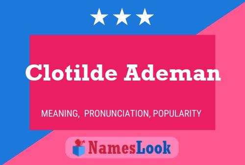 Affiche de nom Clotilde Ademan