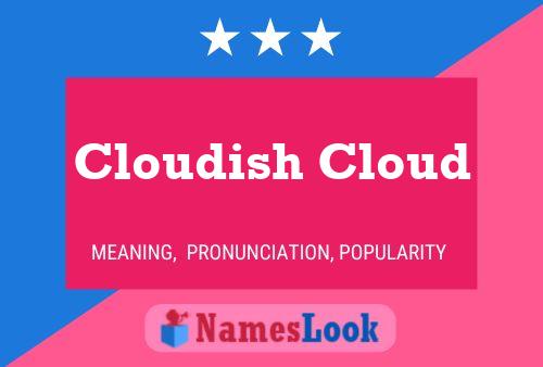 Affiche de nom Cloudish Cloud