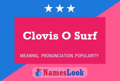 Affiche de nom Clovis O Surf