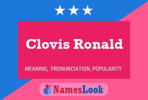 Affiche de nom Clovis Ronald