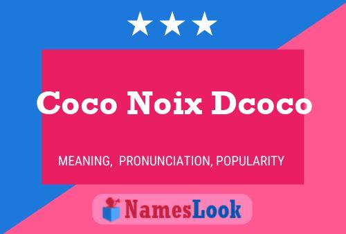 Affiche de nom Coco Noix Dcoco